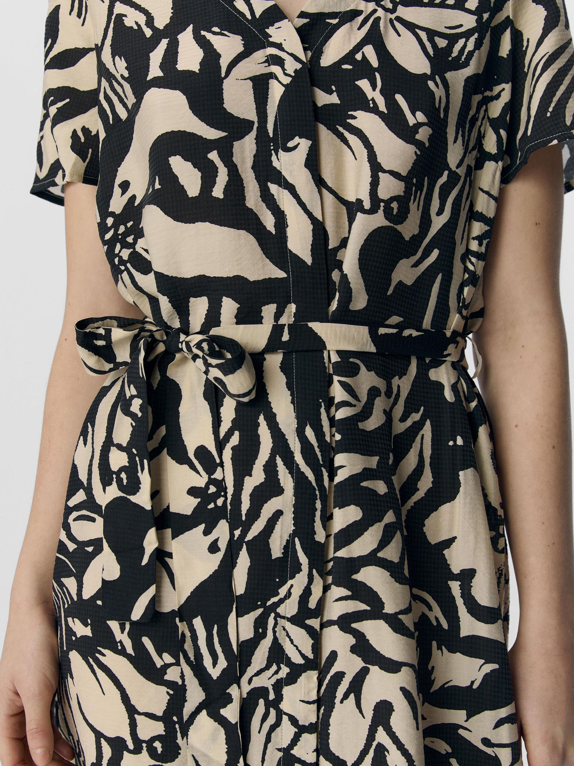 Carousel image - V-NECK MINI DRESS, Sandshell | 5