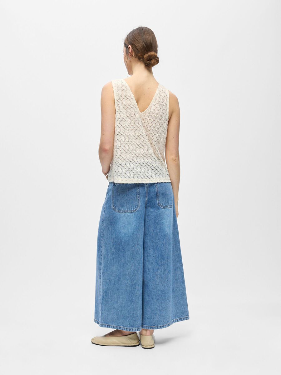 Carousel image - CROCHET KNITTED TOP, Birch | 3