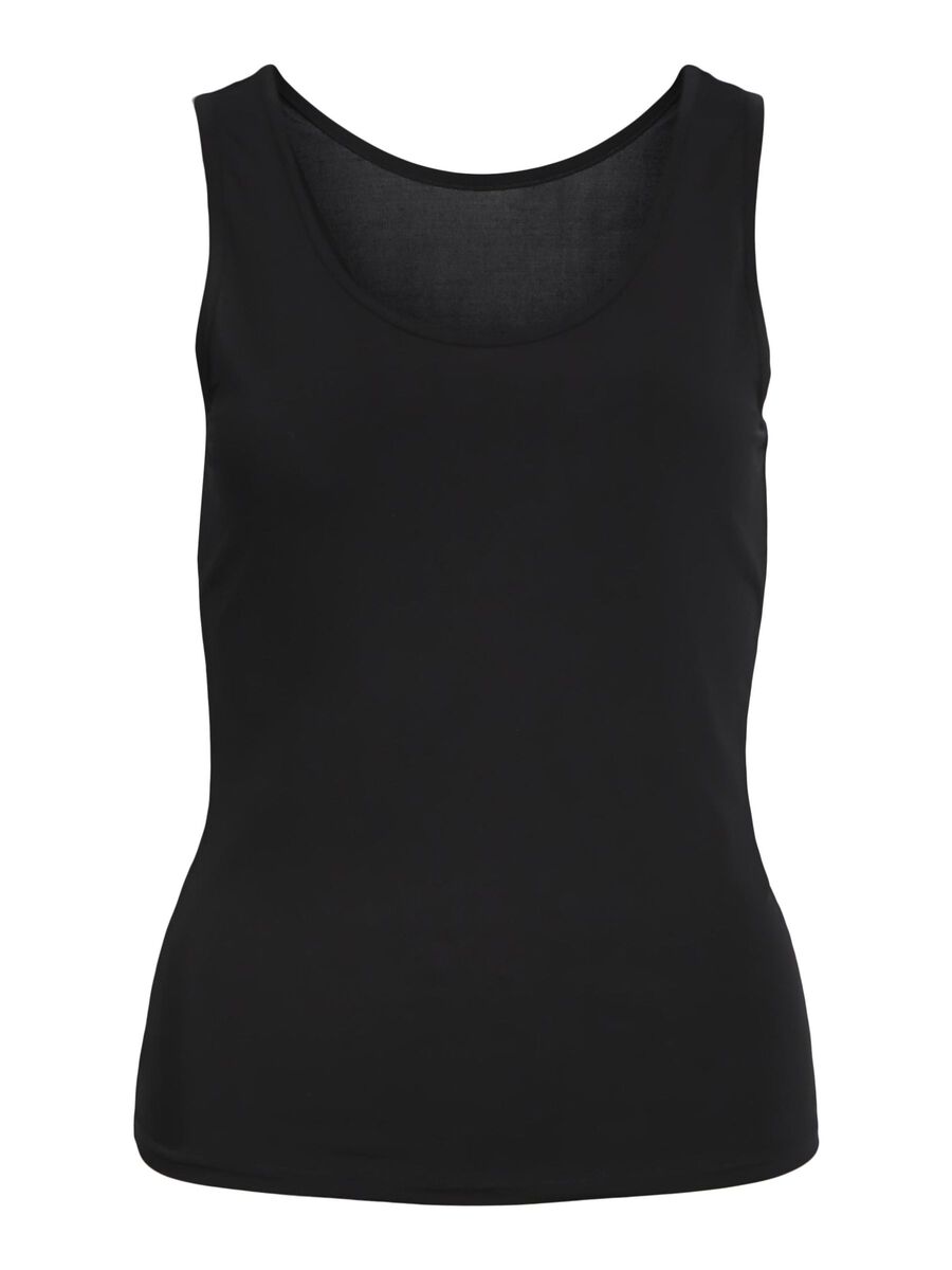 OBJECT U-NECK VEST TOP, Black, highres - 23046364_Black_001.jpg