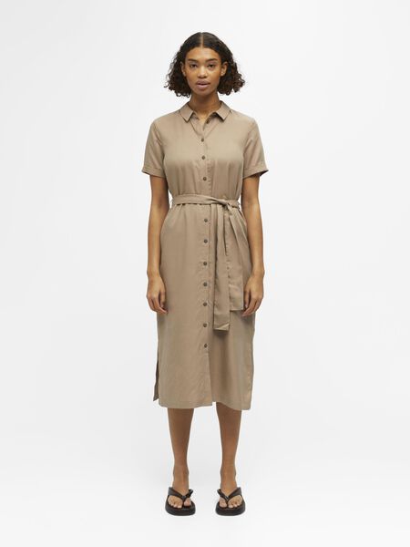 Object Collectors Item MIDI LENGTH SHIRT DRESS, Fossil, highres - 23031015_Fossil_003.jpg