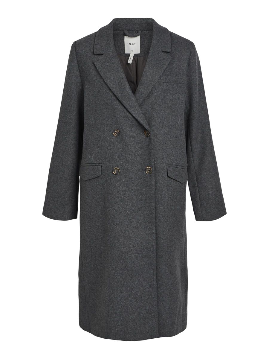 Object Collectors Item WOOL BLEND COAT, Dark Grey Melange, highres - 23043272_DarkGreyMelange_001.jpg