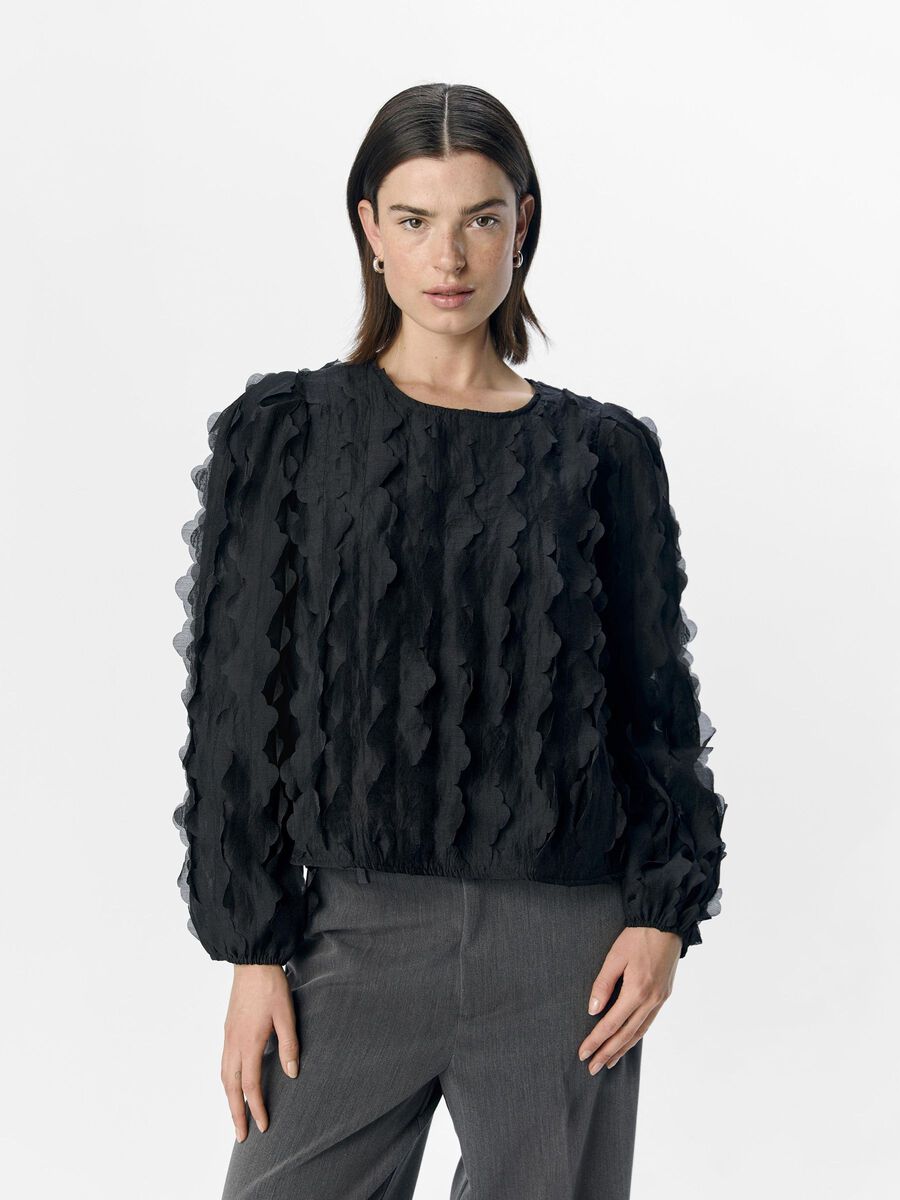 OBJECT DETAILED BLOUSE, Black, highres - 23046554_Black_003.jpg