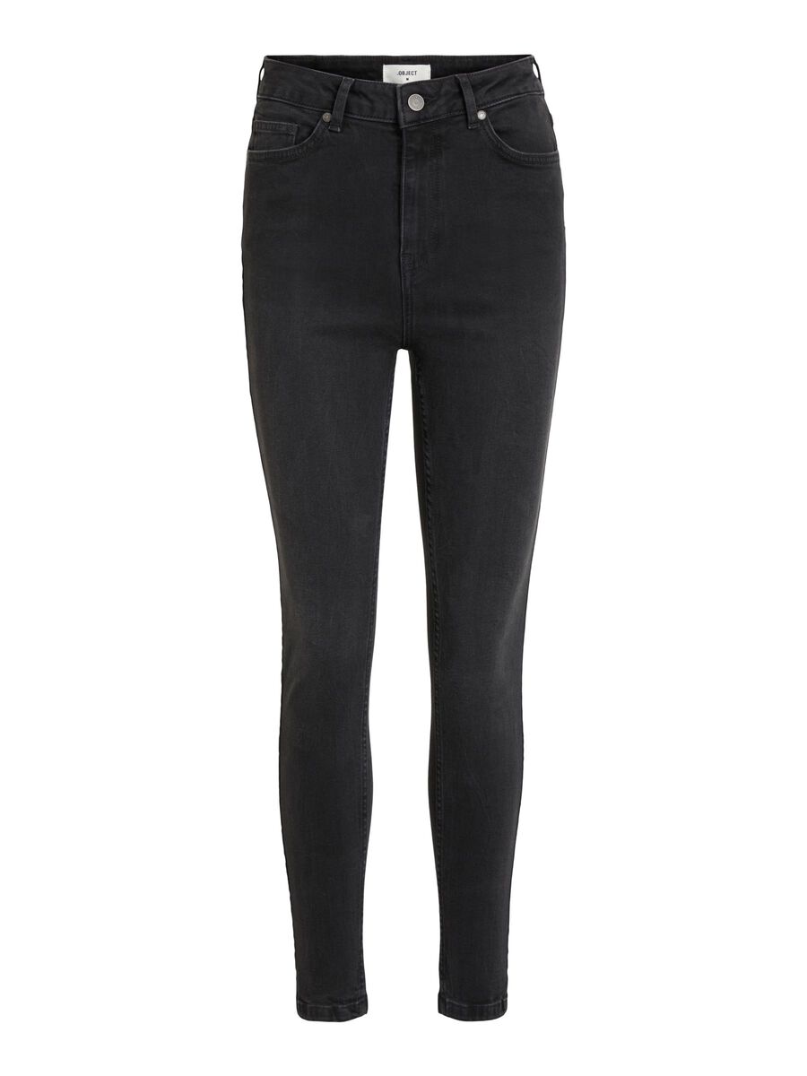 OBJECT HÖGA SLIM FIT-JEANS, Black Denim, highres - 23033727_BlackDenim_001.jpg