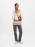 Product image thumbnail - STRIPED KNITTED PULLOVER, White Sand | 4