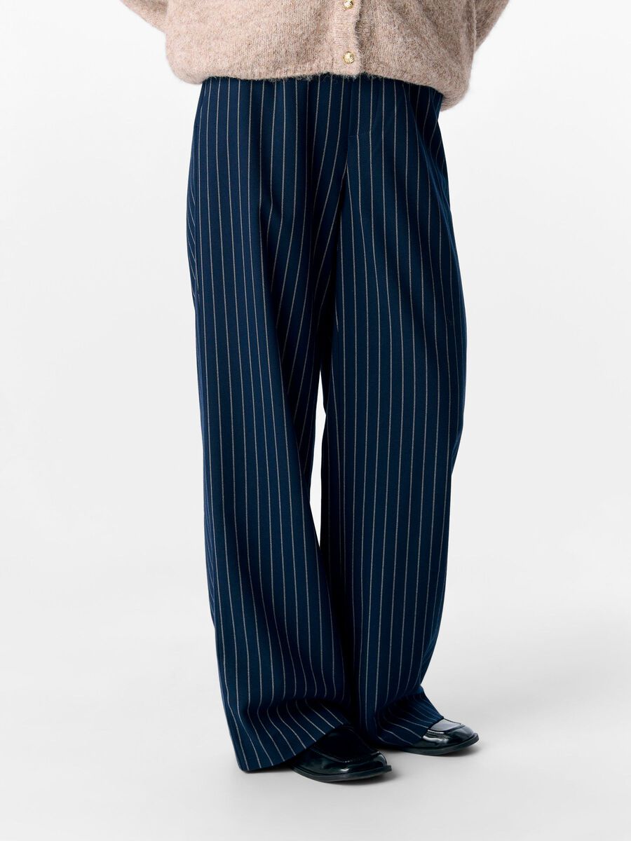 Carousel image - OBJLISA WIDE-LEG TROUSERS, Sky Captain | 2