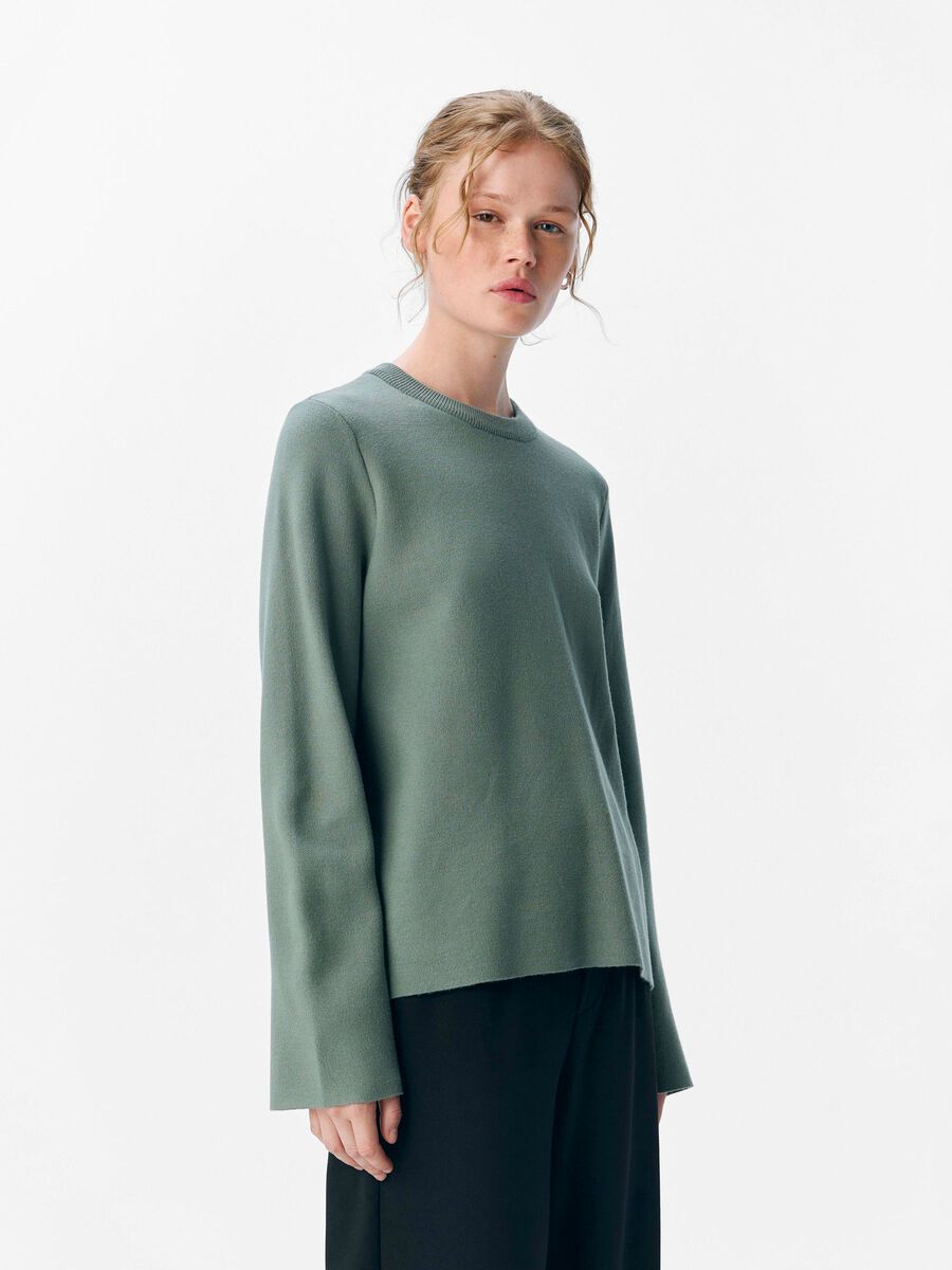 Carousel image - LONG SLEEVED KNITTED PULLOVER, Laurel Wreath | 2