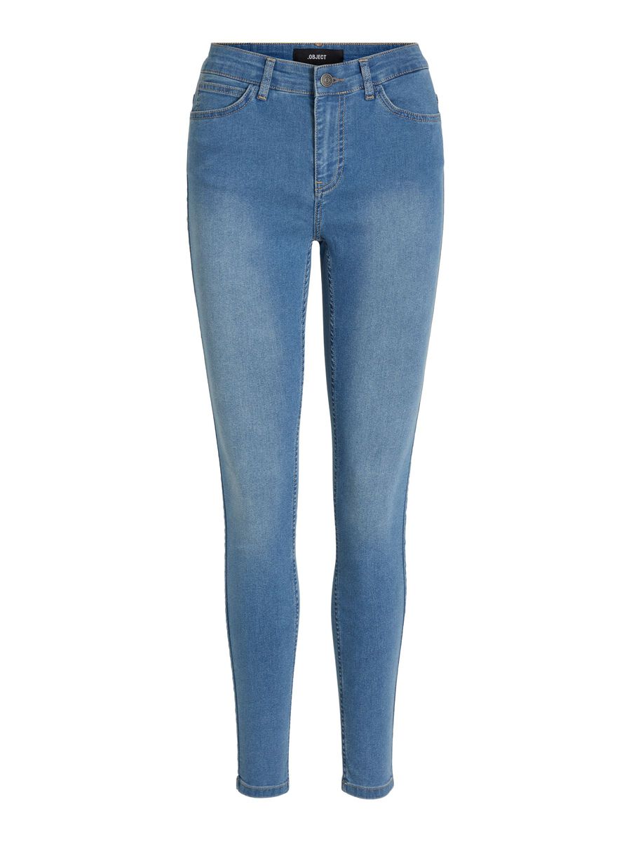 OBJECT STRETCHY SKINNY FIT JEANS, Light Blue Denim, highres - 23031860_LightBlueDenim_001.jpg