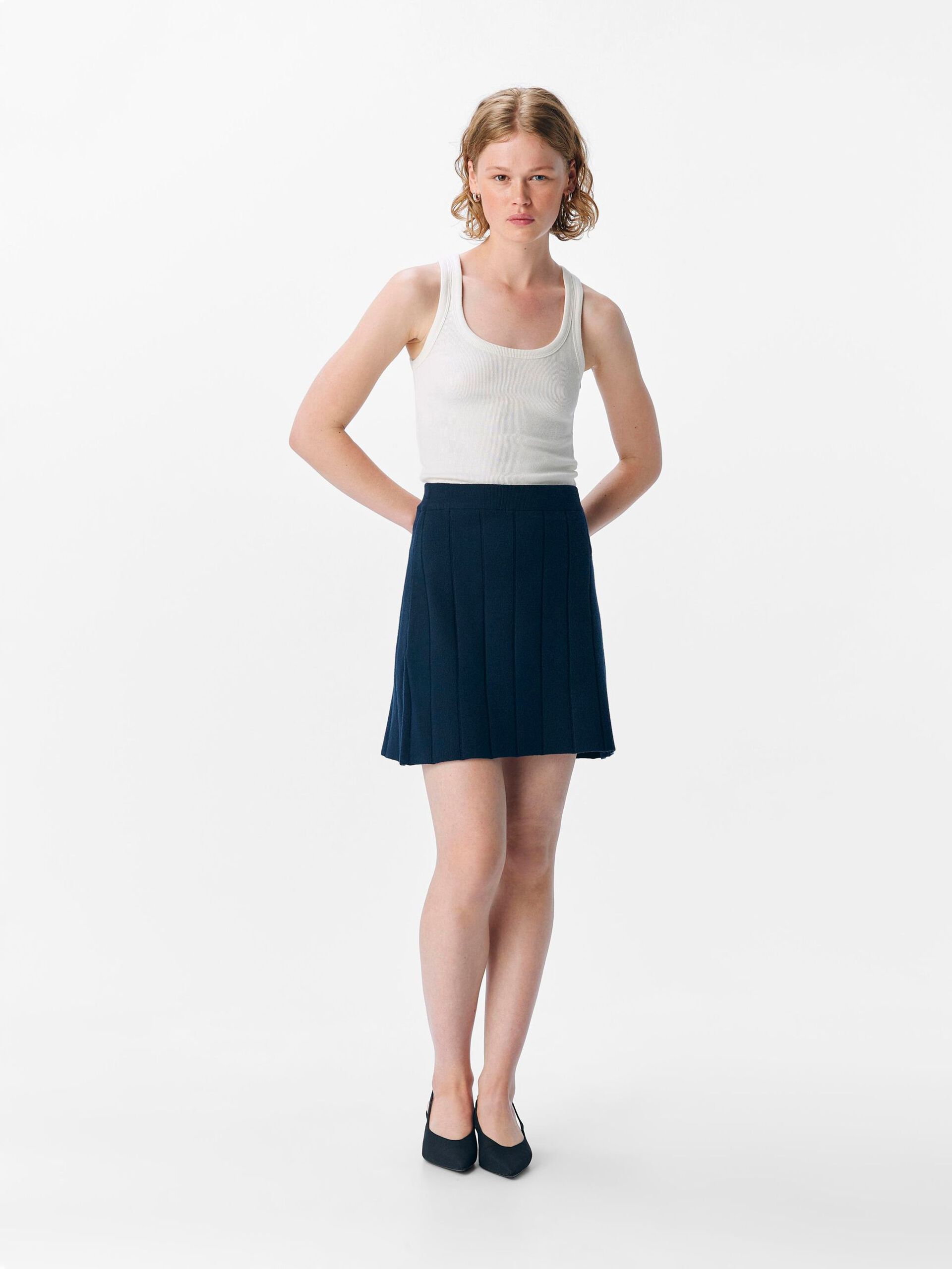 Carousel image - KNITTED MINI SKIRT, Sky Captain | 4