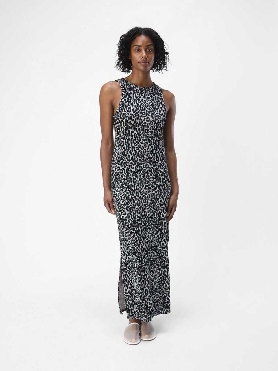 OBJECT LEOPARD PRINT MAXI DRESS, Grey, highres - 23046099_Grey_1170857_003.jpg