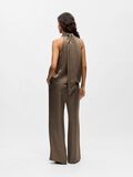 Product image thumbnail - SATIN HALTERNECK TOP, Morel | 3