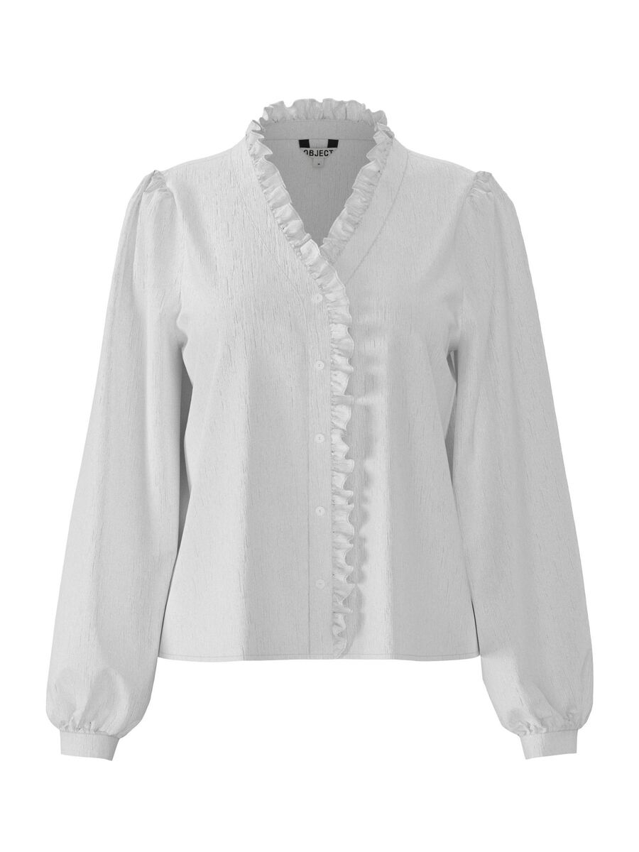 OBJECT V-NECK SHIRT, Bright White, highres - 23048566_BrightWhite_001.jpg