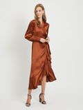 Object Collectors Item RUFFLE SHINY WRAP DRESS, Brown Patina, highres - 23032059_BrownPatina_005.jpg