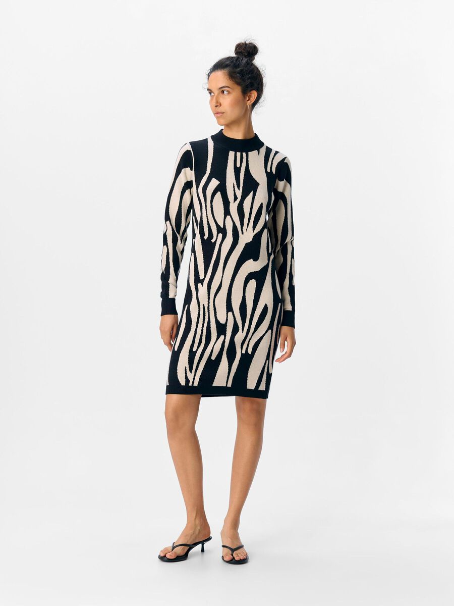 Product carousel image - OBJRAY STRIKKET KJOLE, Black | 5