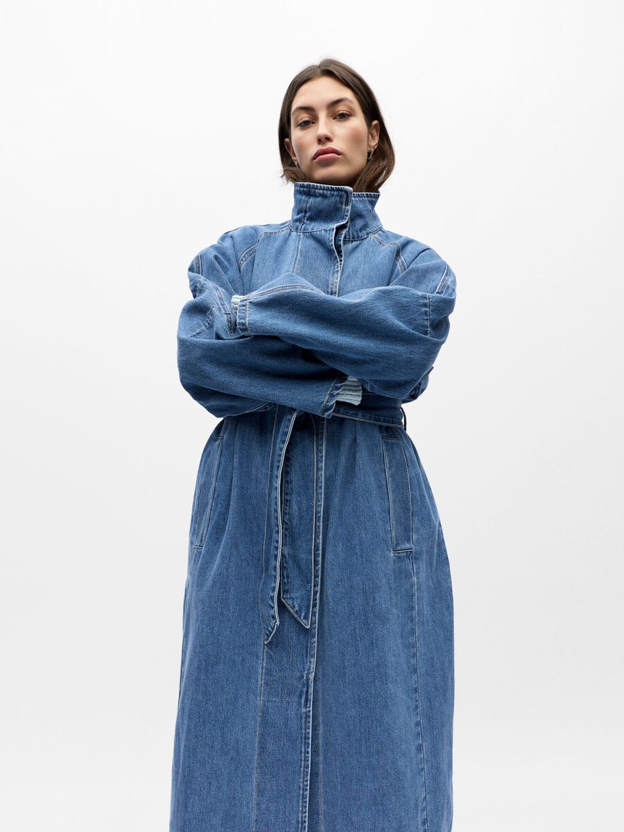 Carousel image - DENIM TRENCHCOAT, Medium Blue Denim | 6