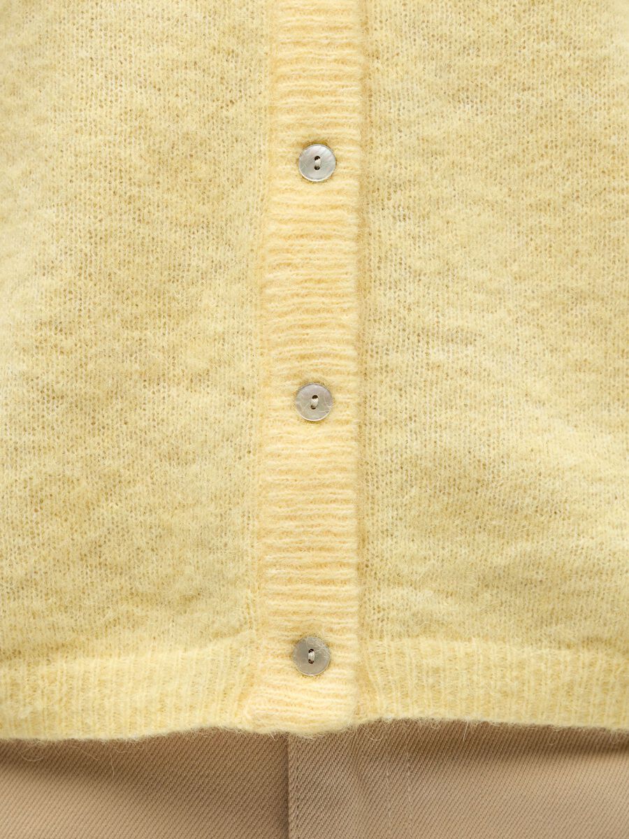 Carousel image - ALPACA WOOL BLEND KNITTED CARDIGAN, Sunlight | 5