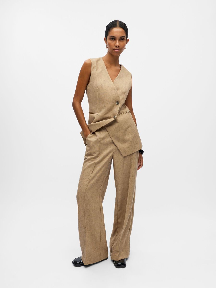 Product carousel image - WIDE LEG TROUSERS, Tannin | 1