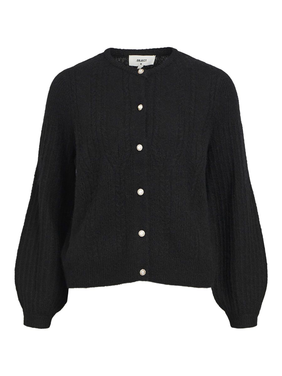 OBJECT ALPACA WOOL BLEND CARDIGAN, Black, highres - 23039648_Black_001.jpg