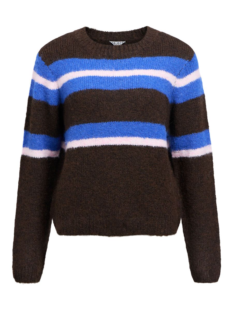 Product carousel image - STRIPED KNITTED PULLOVER, Cocoa Brown | 4