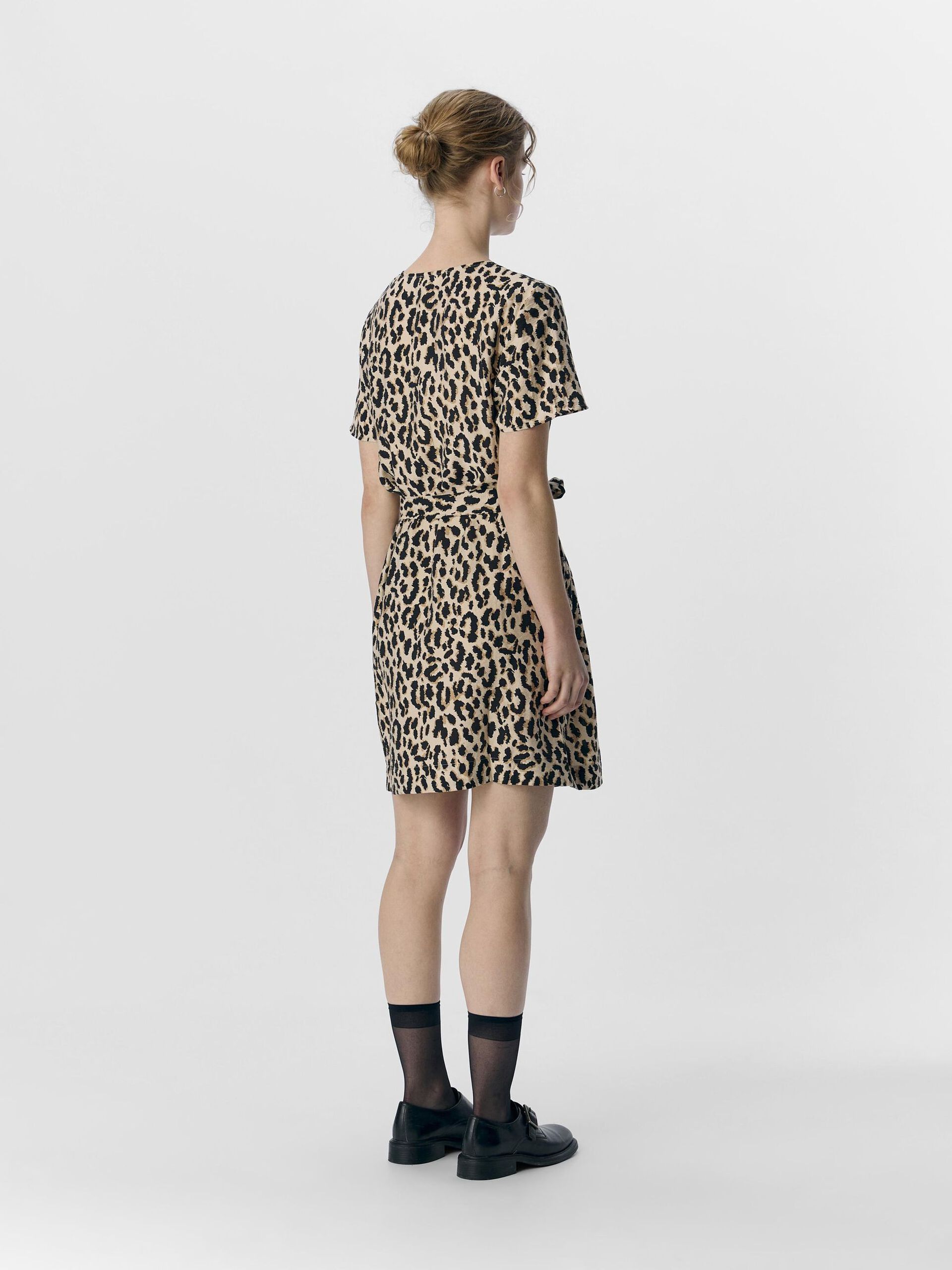 Carousel image - V-NECK MINI DRESS, Sandshell | 3