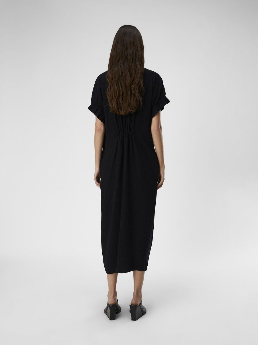 OBJECT LINEN SHIRT DRESS, Black, highres - 23043566_Black_004.jpg