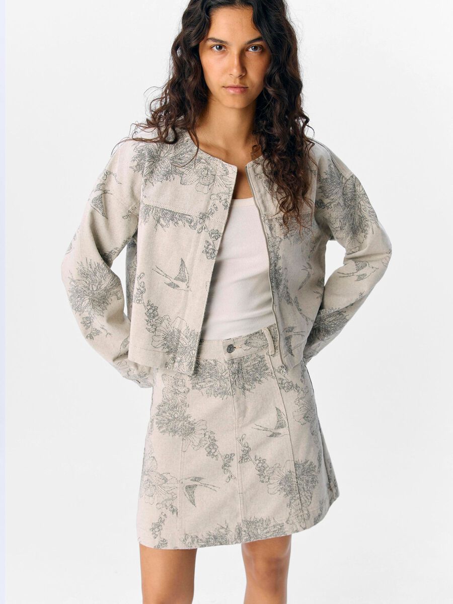 Product carousel image - PRINT JEANSHEMD, White Sand | 4