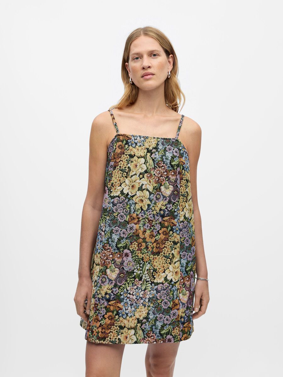 Product carousel image - FLORAL MINI DRESS, Twill | 1