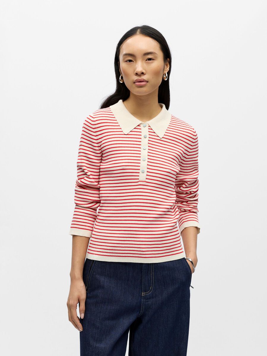 Product carousel image - KNITTED POLO SHIRT, Birch | 1