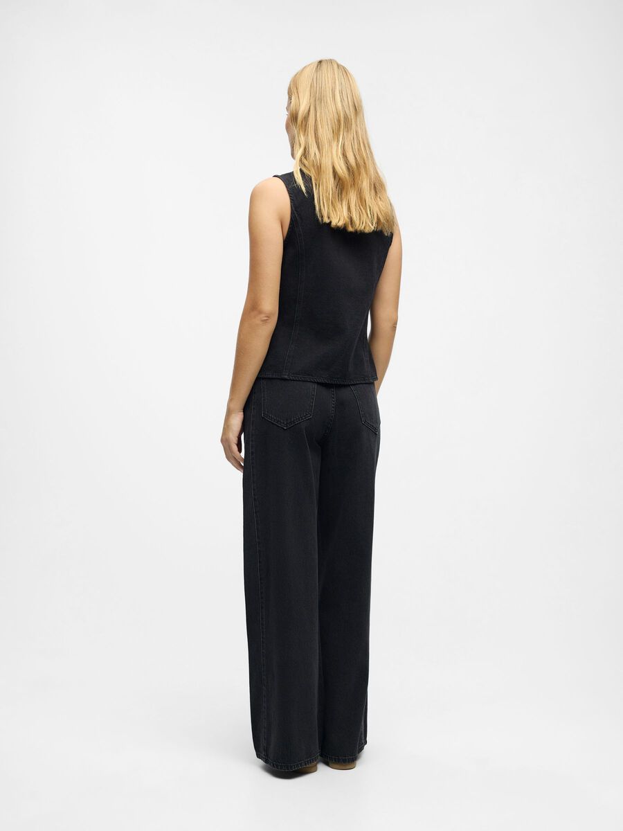 Product carousel image - WIDE LEG JEANS, Black Denim | 2