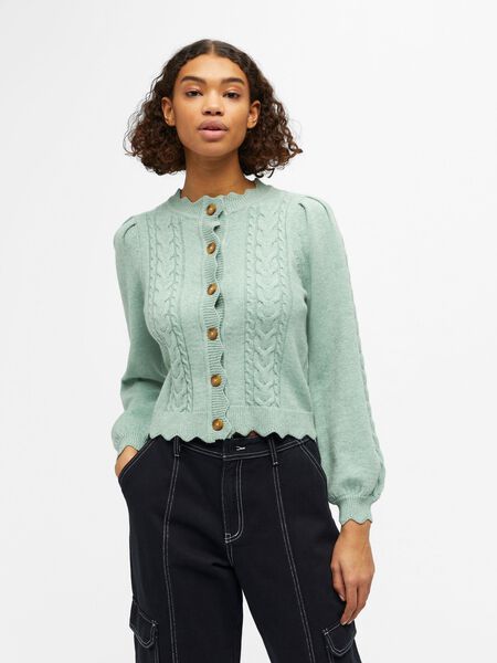 Object Collectors Item CABLE KNIT CARDIGAN, Malachite Green, highres - 23041144_MalachiteGreen_1009899_003.jpg