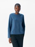 Product image thumbnail - LONG SLEEVED KNITTED PULLOVER, Dark Denim | 2