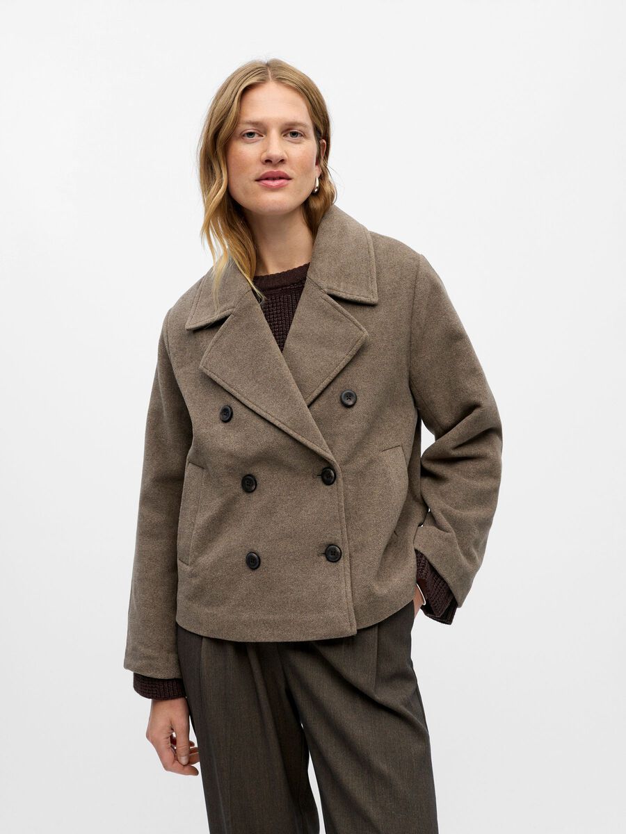 Carousel image - OBJKEILY SHORT JACKET, Morel | 2