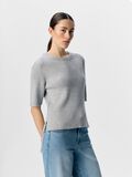OBJECT RIBBEDE STRIKKET TOP, Light Grey Melange, highres - 23046911_LightGreyMelange_003.jpg