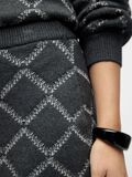Product image thumbnail - STRIKKET MININEDERDEL, Dark Grey Melange | 5