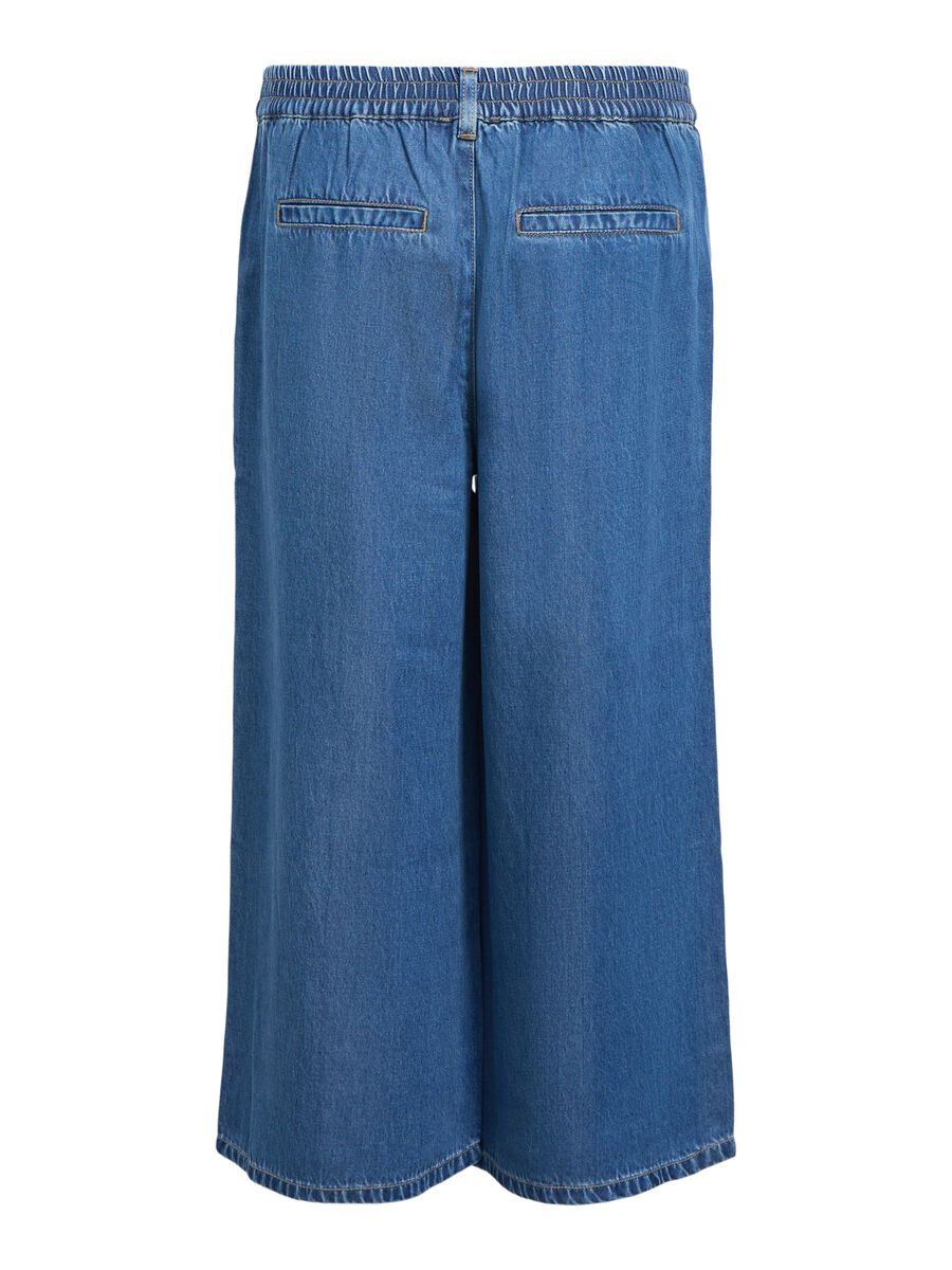 Carousel image -  CROPPED WIDE TROUSERS, Medium Blue Denim | 2