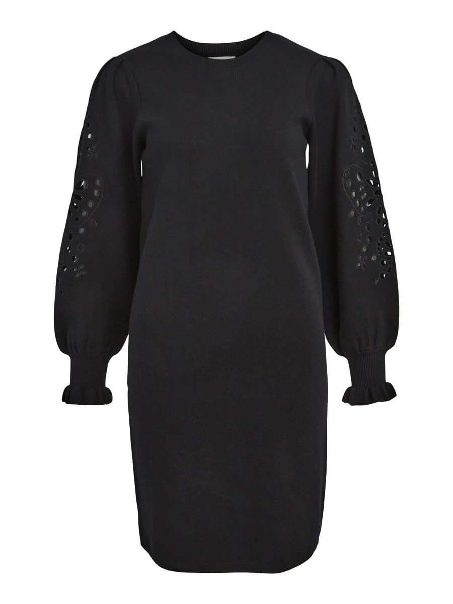 Object Collectors Item EMBROIDERED KNITTED DRESS, Black, highres - 23039421_Black_001.jpg