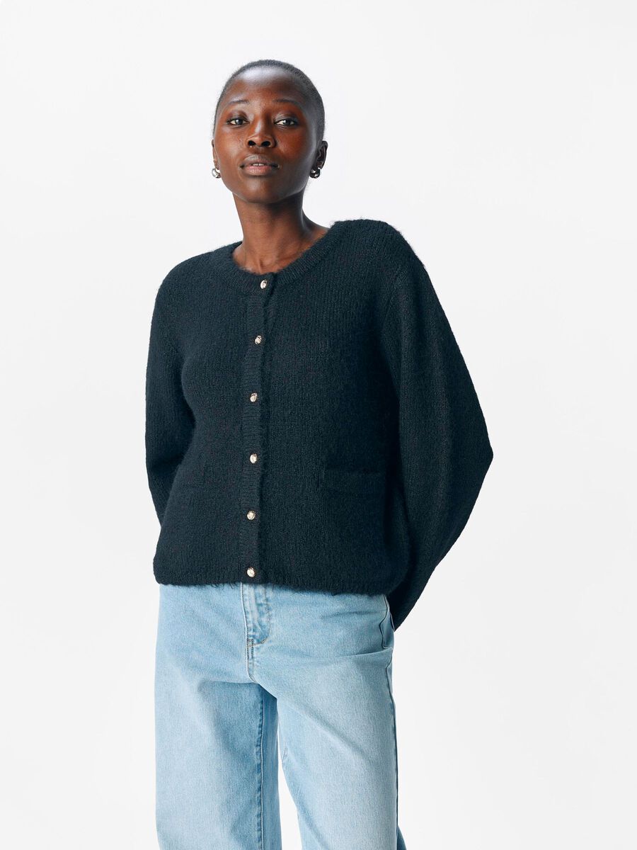 Carousel image - KNITTED CARDIGAN, Black | 2