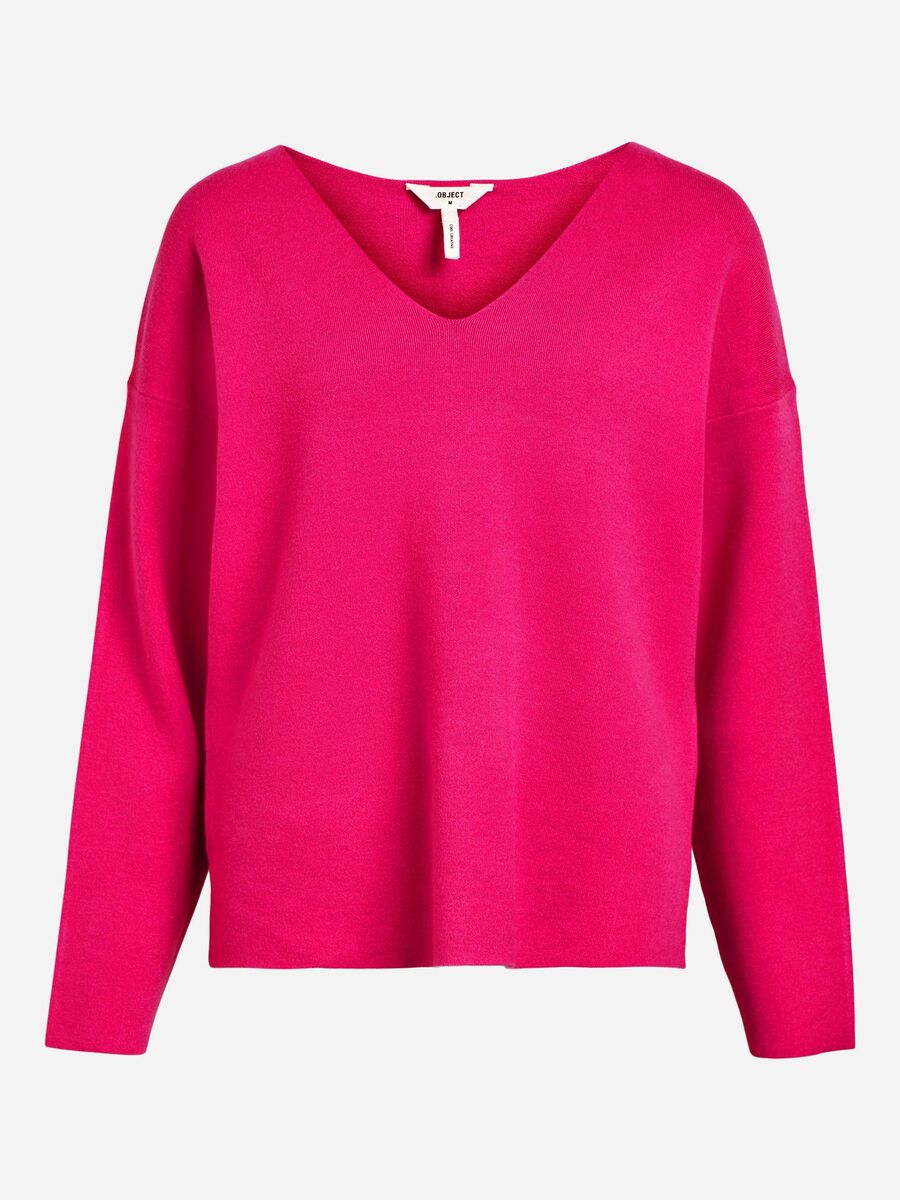 OBJECT COL EN V PULL EN MAILLE, Rose Violet, highres - 23044288_RoseViolet_001.jpg