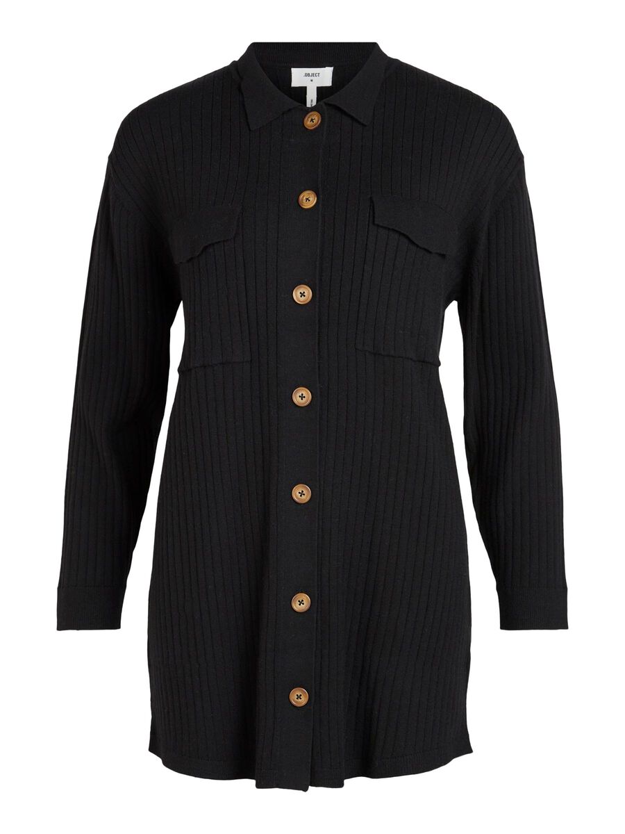 Object Collectors Item RIBBED KNITTED SHIRT, Black, highres - 23039239_Black_001.jpg
