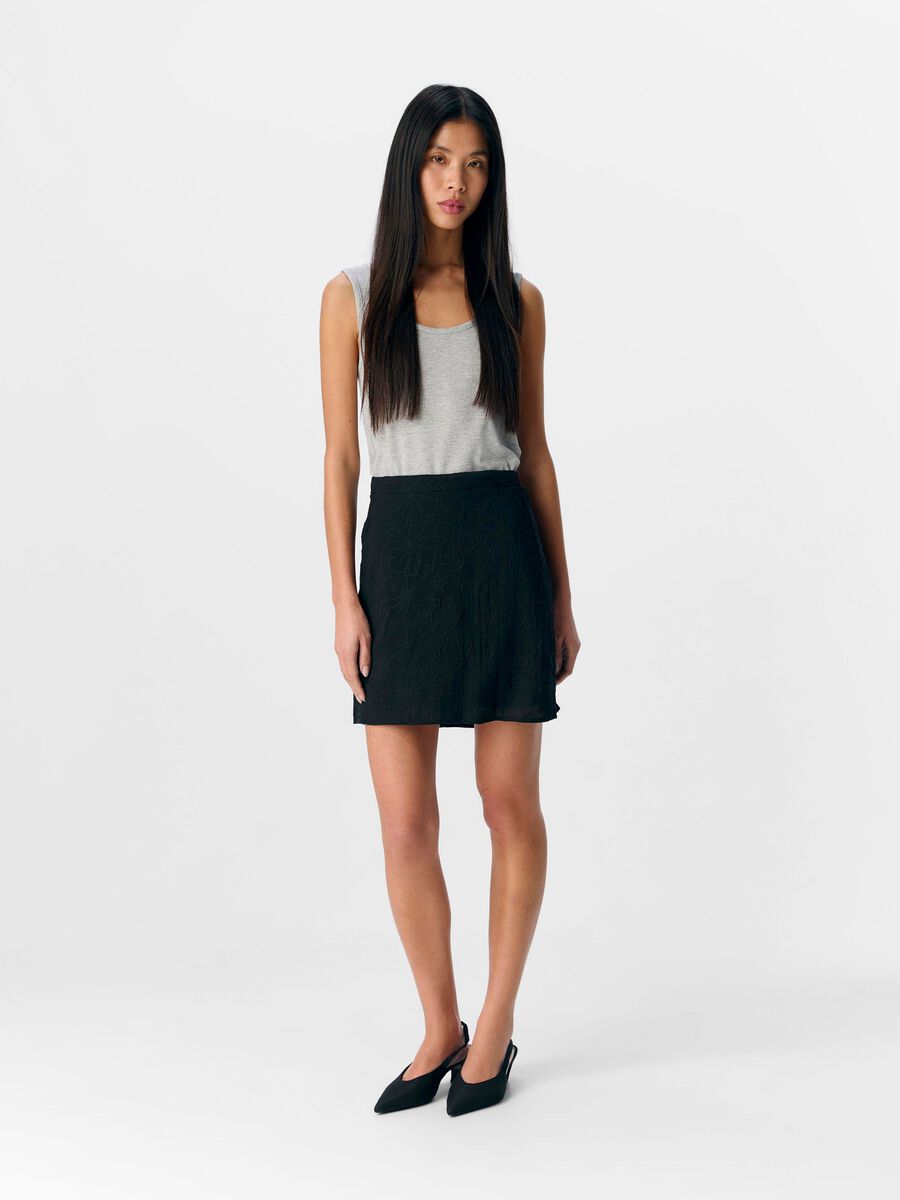 OBJECT BLOMMIG MINIKJOL, Black, highres - 23046465_Black_005.jpg