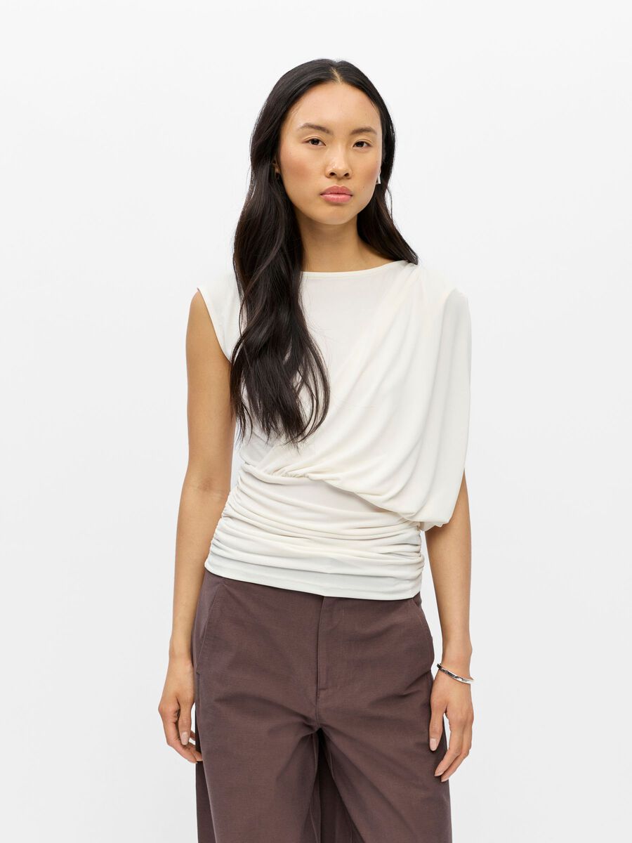 Product carousel image - DRAPED GRECIAN TOP, Cloud Dancer | 1