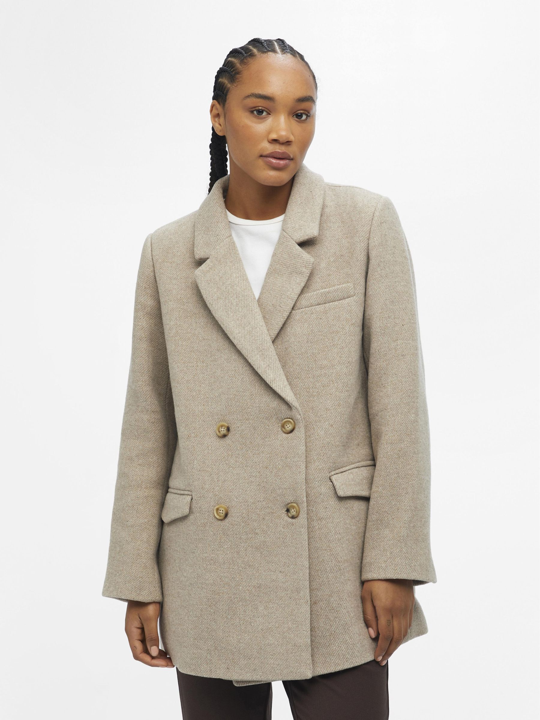 Beige coats Women s .OBJECT CI UK