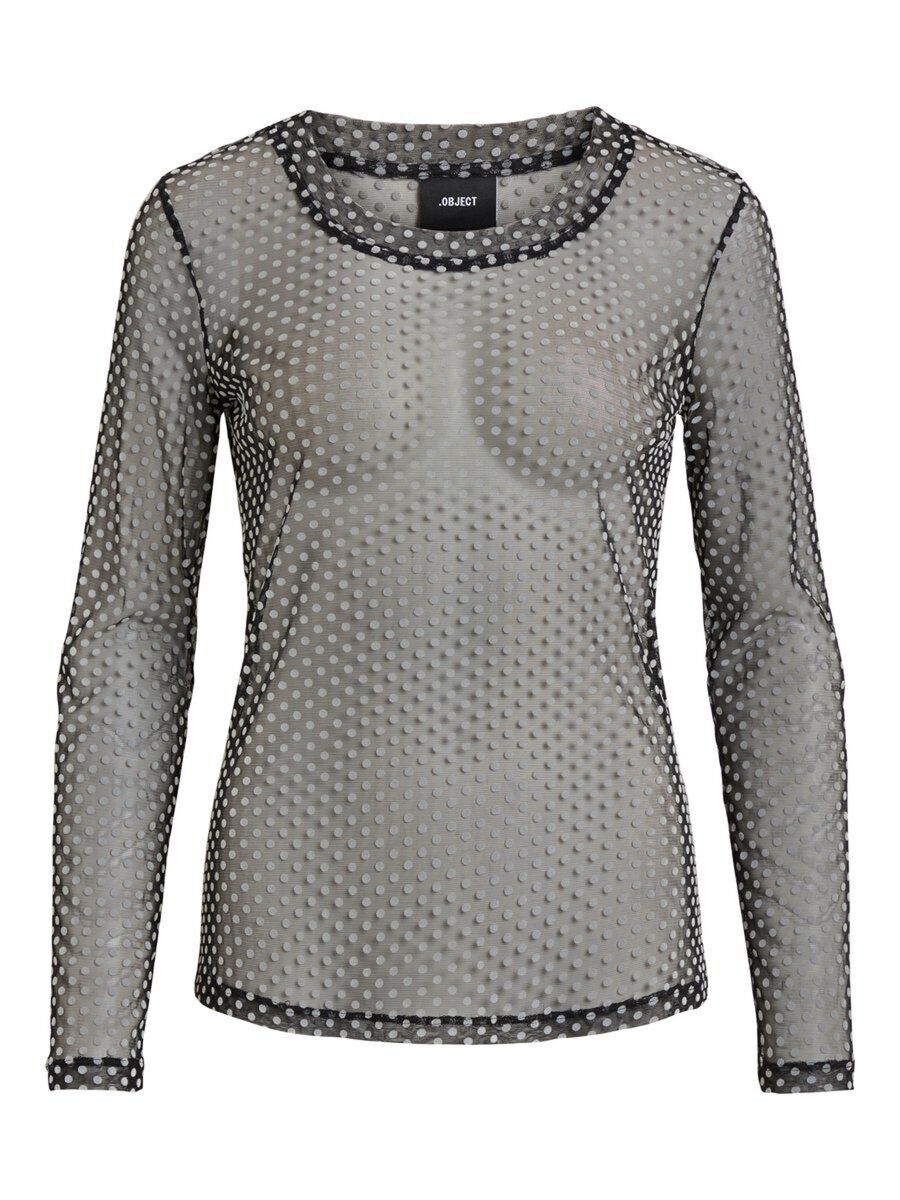 Object Collectors Item DOTTED MESH LONG SLEEVED TOP, Black, highres - 23028699_Black_001.jpg
