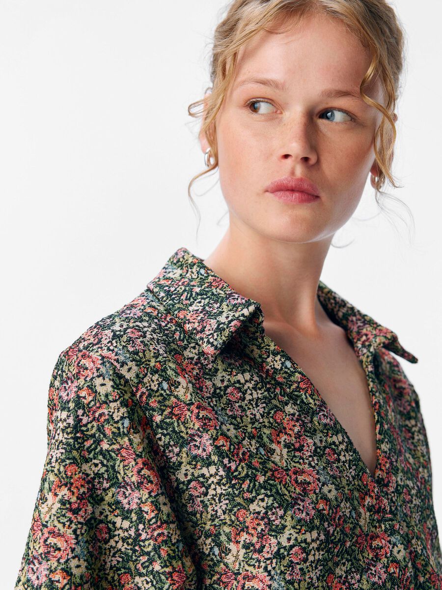 Carousel image - FLORAL SHIRT, Mauve Wine | 5