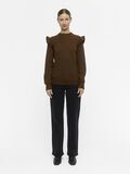 Object Collectors Item RUFFLED KNITTED PULLOVER, Dark Earth, highres - 23039233_DarkEarth_951593_005.jpg