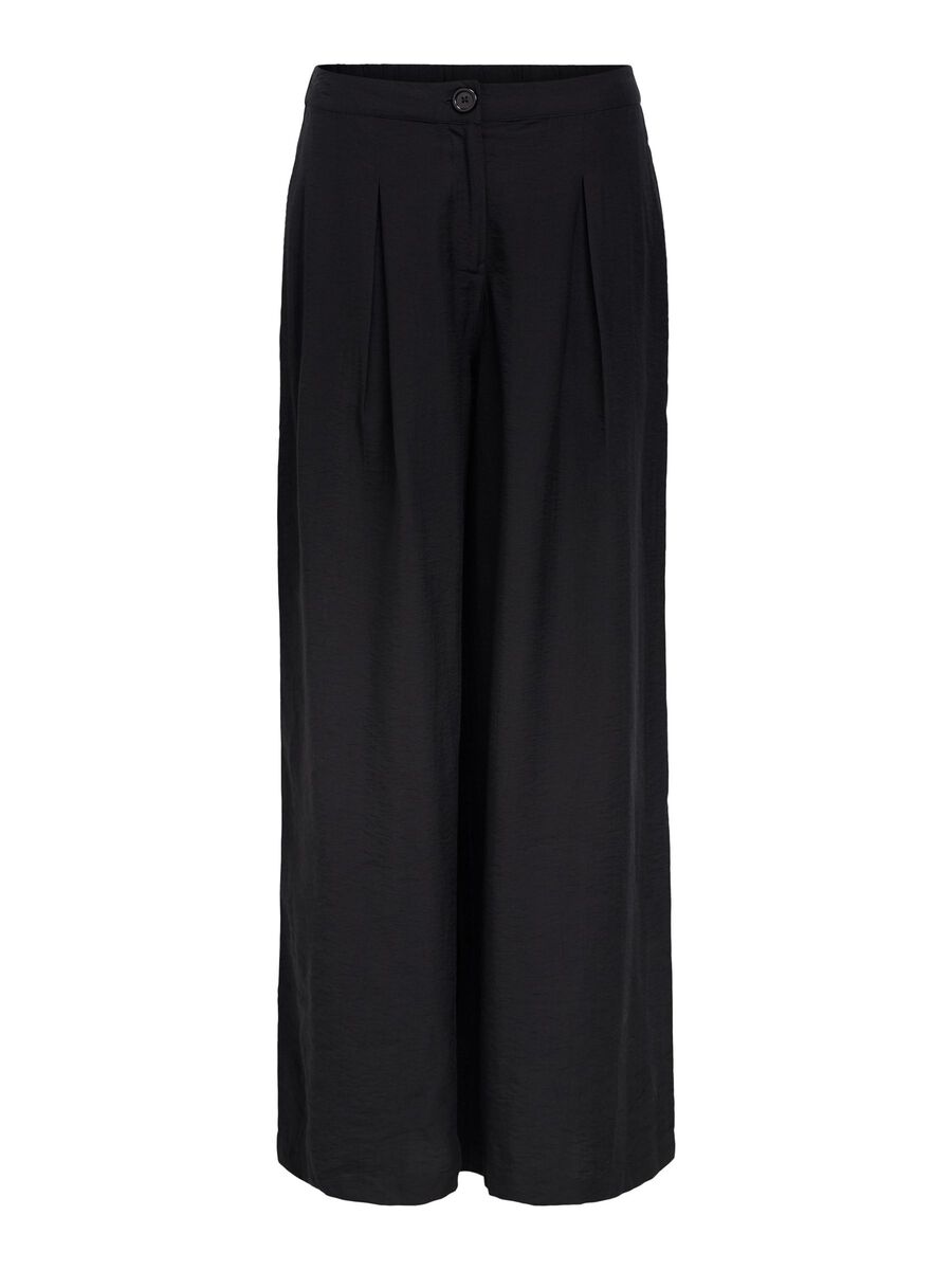 Product carousel image - PLEATED WIDE-LEG TROUSERS, Black | 2