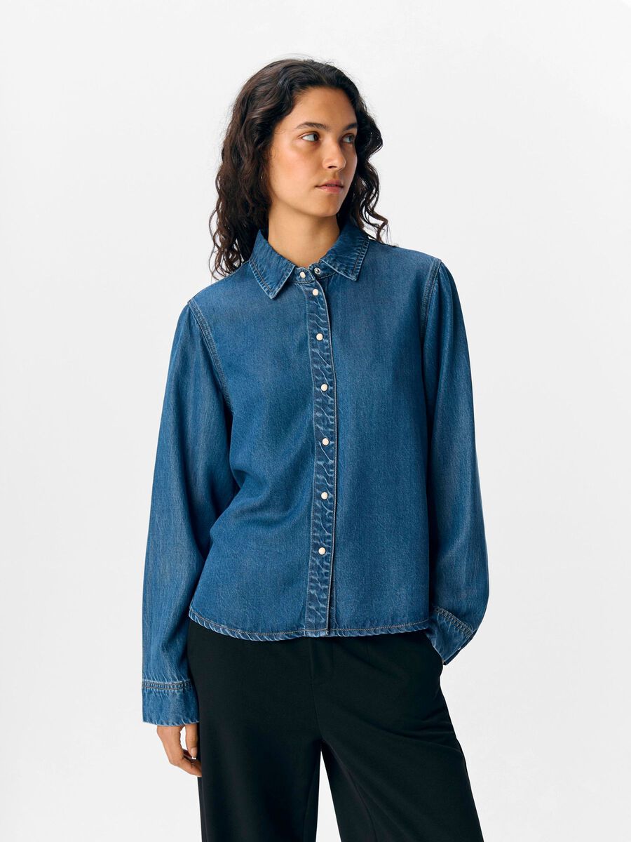 OBJECT DENIM SKJORTE, Medium Blue Denim, highres - 23046914_MediumBlueDenim_003.jpg