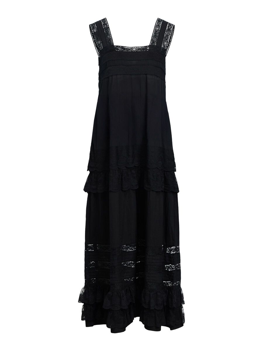 Product carousel image - TIERED LACE MAXI DRESS, Black | 2