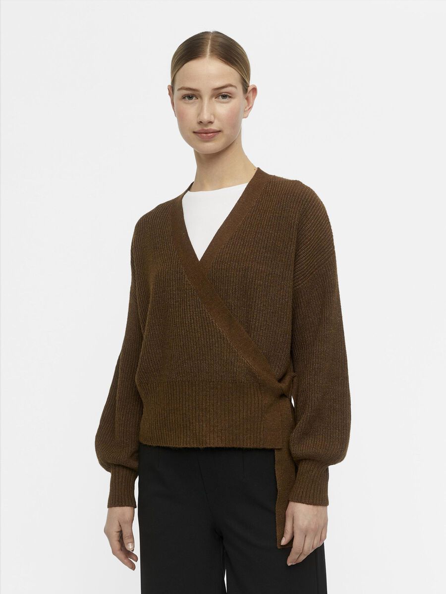 Object Collectors Item RIBBED WRAP CARDIGAN, Dark Earth, highres - 23039236_DarkEarth_951598_003.jpg