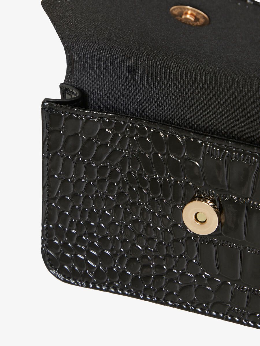 Carousel image - CROCODILE PRINTED BELT BAG, Black | 4