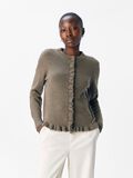 Product image thumbnail - FRILLED CARDIGAN, Morel | 2